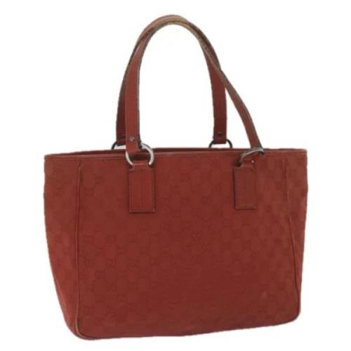 Pre-owned Canvas totes Gucci Vintage , Red , Dames