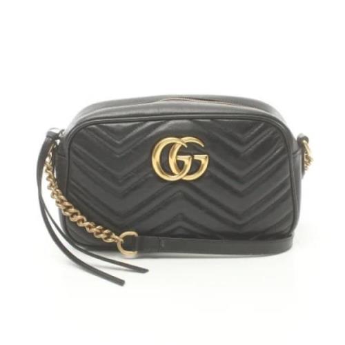 Pre-owned Leather shoulder-bags Gucci Vintage , Black , Dames