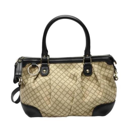 Pre-owned Canvas gucci-bags Gucci Vintage , Beige , Dames