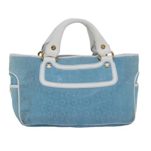 Pre-owned Suede handbags Celine Vintage , Blue , Dames