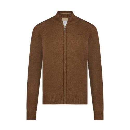 Effen Rits Vest State of Art , Brown , Heren