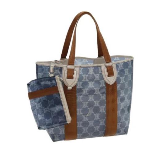 Pre-owned Canvas totes Celine Vintage , Blue , Dames