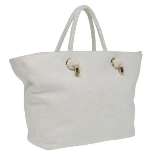 Pre-owned Canvas totes Burberry Vintage , White , Dames