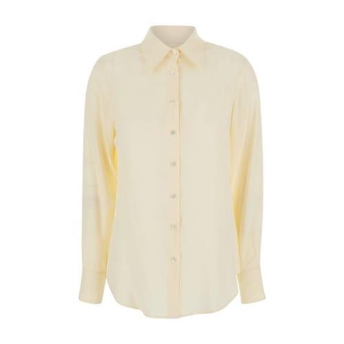 Zijden Beige Shirt Mauro Grifoni , Beige , Dames