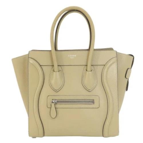 Pre-owned Leather totes Celine Vintage , Beige , Dames