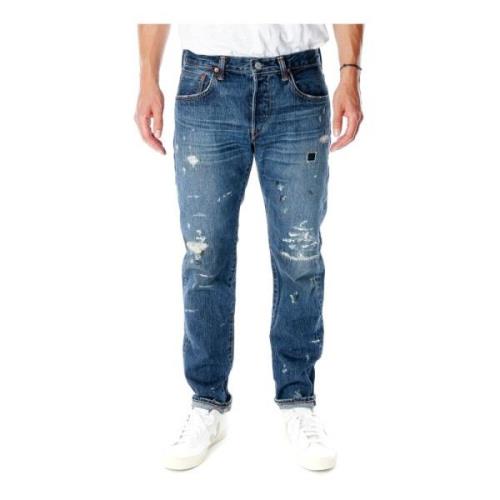 Donkerblauwe Tapered Fit Jeans Edwin , Blue , Heren