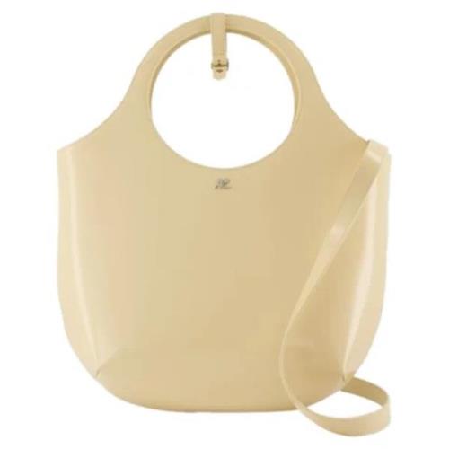 Leather shoulder-bags Courrèges , Yellow , Dames