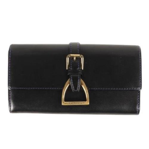 Pre-owned Leather wallets Ralph Lauren Pre-owned , Black , Dames