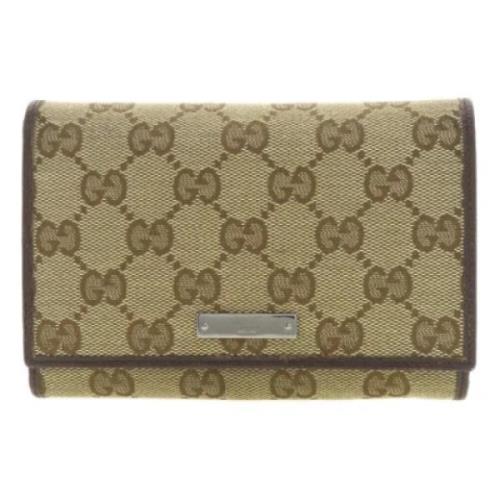 Pre-owned Canvas wallets Gucci Vintage , Brown , Dames