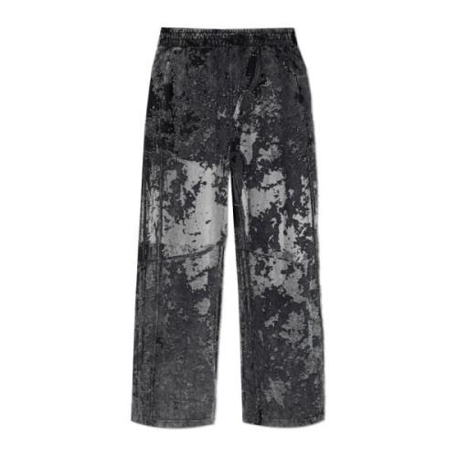 Broek met ruwe afwerking Diesel , Gray , Heren