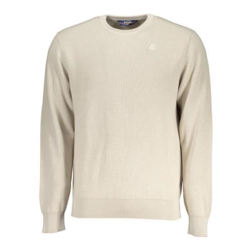 Beige Longsleeve Crewneck Logo Shirt K-Way , Beige , Heren