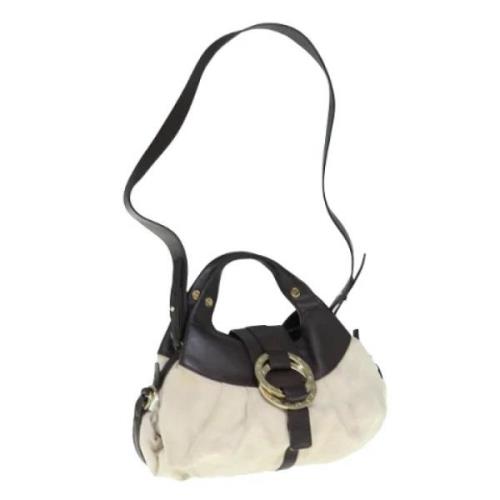 Pre-owned Canvas handbags Bvlgari Vintage , Beige , Dames