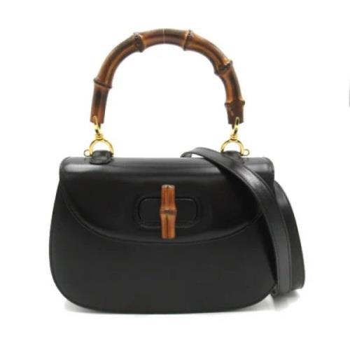 Pre-owned Leather handbags Gucci Vintage , Black , Dames