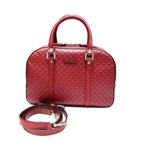 Pre-owned Leather gucci-bags Gucci Vintage , Red , Dames