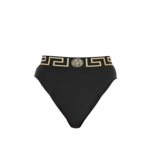 Zwarte stretch nylon bikinibroek Versace , Black , Dames