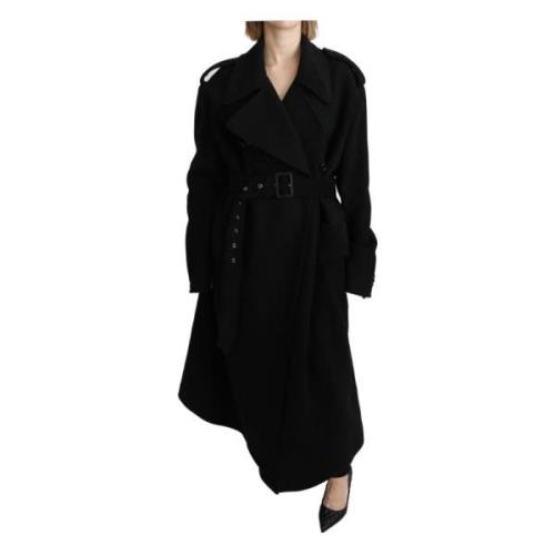 Belted Coats Dolce & Gabbana , Black , Dames