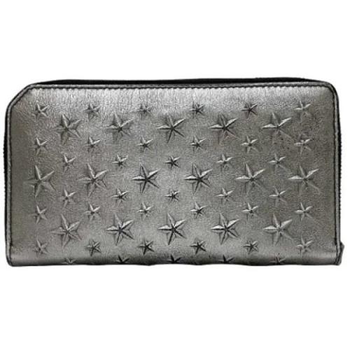 Pre-owned Leather wallets Jimmy Choo Pre-owned , Gray , Dames