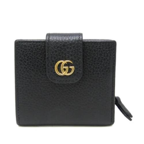 Pre-owned Leather wallets Gucci Vintage , Black , Dames