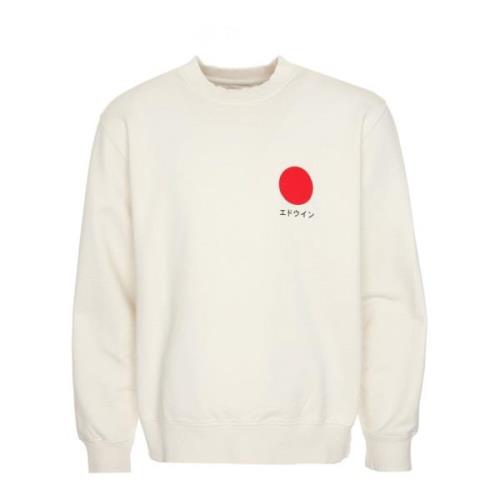 Japanse Zon Sweatshirt Edwin , White , Heren