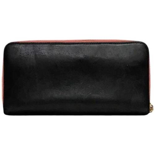 Pre-owned Leather wallets Loewe Pre-owned , Black , Dames