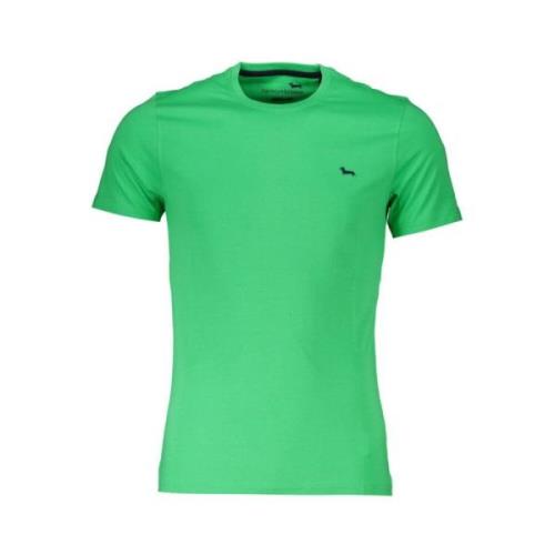 Groen Katoenen Geborduurd Logo T-Shirt Harmont & Blaine , Green , Here...