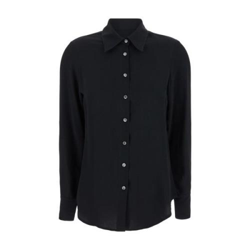 Zijden Zwarte Shirt Mauro Grifoni , Black , Dames