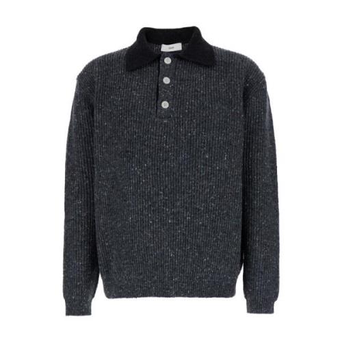 Rugby Wool Mix Sweater in Grijs Dunst , Gray , Heren