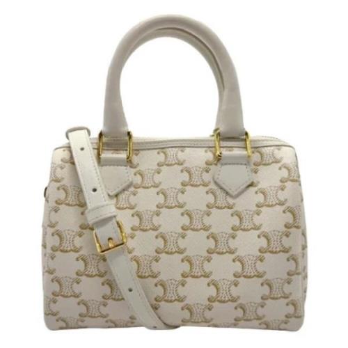 Pre-owned Canvas celine-bags Celine Vintage , White , Dames