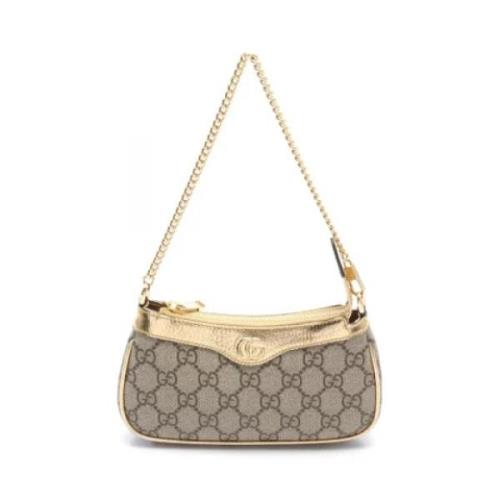 Pre-owned Canvas shoulder-bags Gucci Vintage , Beige , Dames