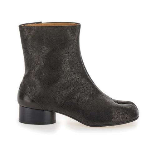 Zwarte Tabi Enkellaarzen Maison Margiela , Black , Dames