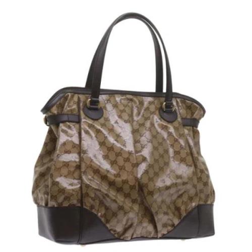 Pre-owned Canvas totes Gucci Vintage , Beige , Dames