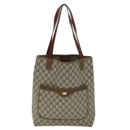 Pre-owned Canvas gucci-bags Gucci Vintage , Beige , Dames