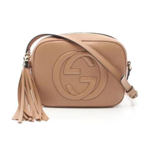 Pre-owned Leather shoulder-bags Gucci Vintage , Beige , Dames