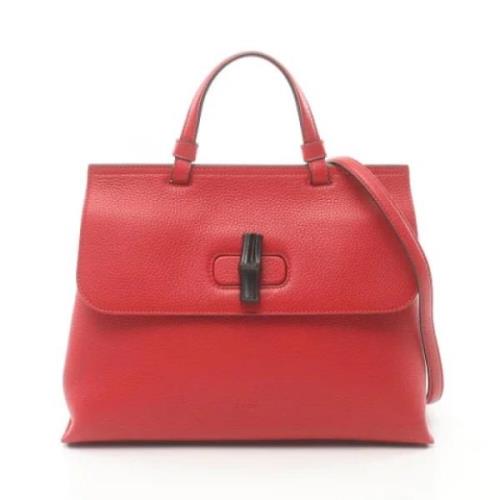 Pre-owned Leather handbags Gucci Vintage , Red , Dames