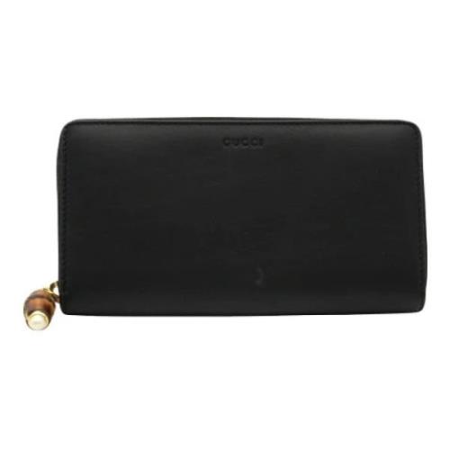 Pre-owned Leather wallets Gucci Vintage , Black , Dames