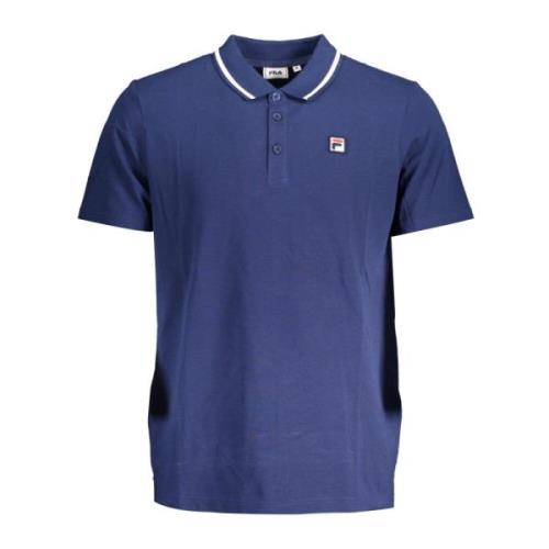 Blauw Polo Met Korte Mouwen Fila , Blue , Heren