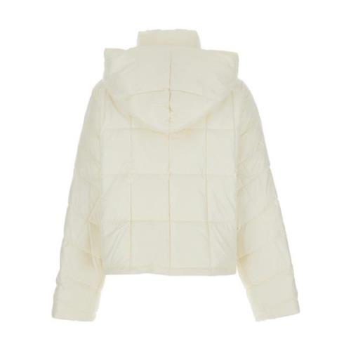 Witte Puffer Cropped Jas Semicouture , White , Dames