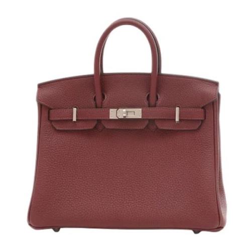 Pre-owned Leather handbags Hermès Vintage , Red , Dames