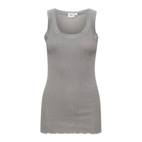 MayaSZ Tank Top Mist Grey Melange Saint Tropez , Gray , Dames