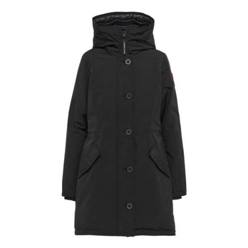 Zwarte Rossclair Gewatteerde Parka Jas Canada Goose , Black , Dames