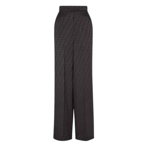 Straight Trousers Fendi , Black , Dames