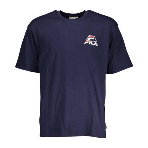 Blauw T-shirt met Print Fila , Blue , Heren