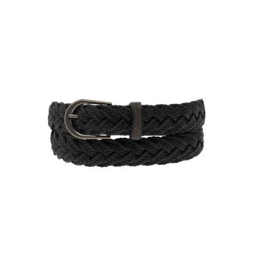 Grijze Verstelbare Riem met Metalen Gesp Brunello Cucinelli , Gray , D...