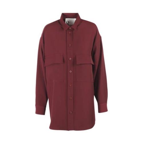 Klassieke Knoopsluiting Shirt 8PM , Brown , Dames