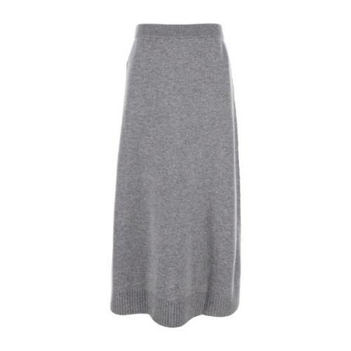 Kasjmier Wol Rok Grijs Allude , Gray , Dames