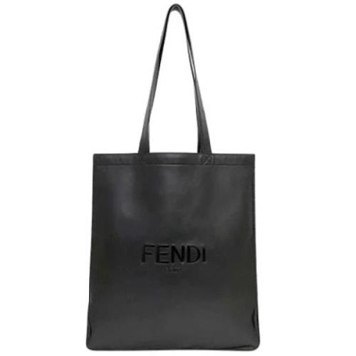 Pre-owned Leather totes Fendi Vintage , Black , Dames