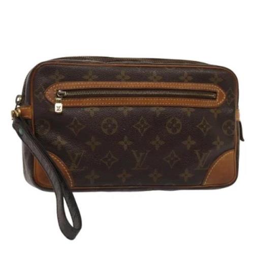 Pre-owned Canvas clutches Louis Vuitton Vintage , Brown , Dames