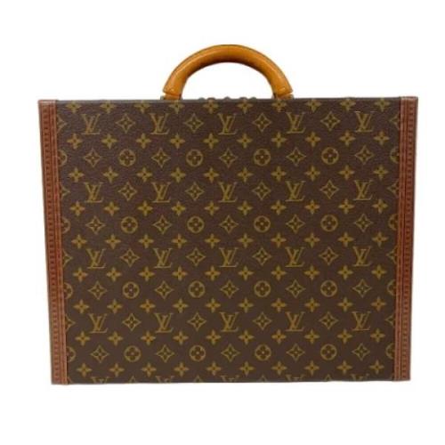 Pre-owned Canvas briefcases Louis Vuitton Vintage , Brown , Heren