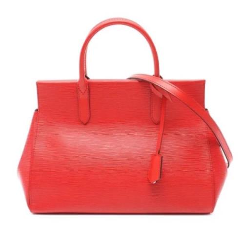 Pre-owned Leather handbags Louis Vuitton Vintage , Red , Dames