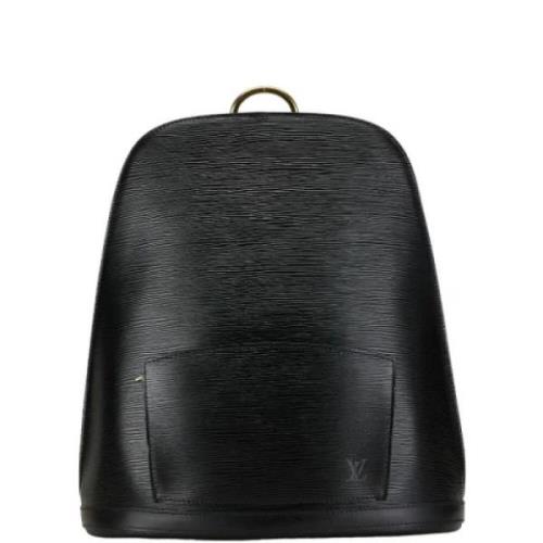 Pre-owned Leather backpacks Louis Vuitton Vintage , Black , Dames